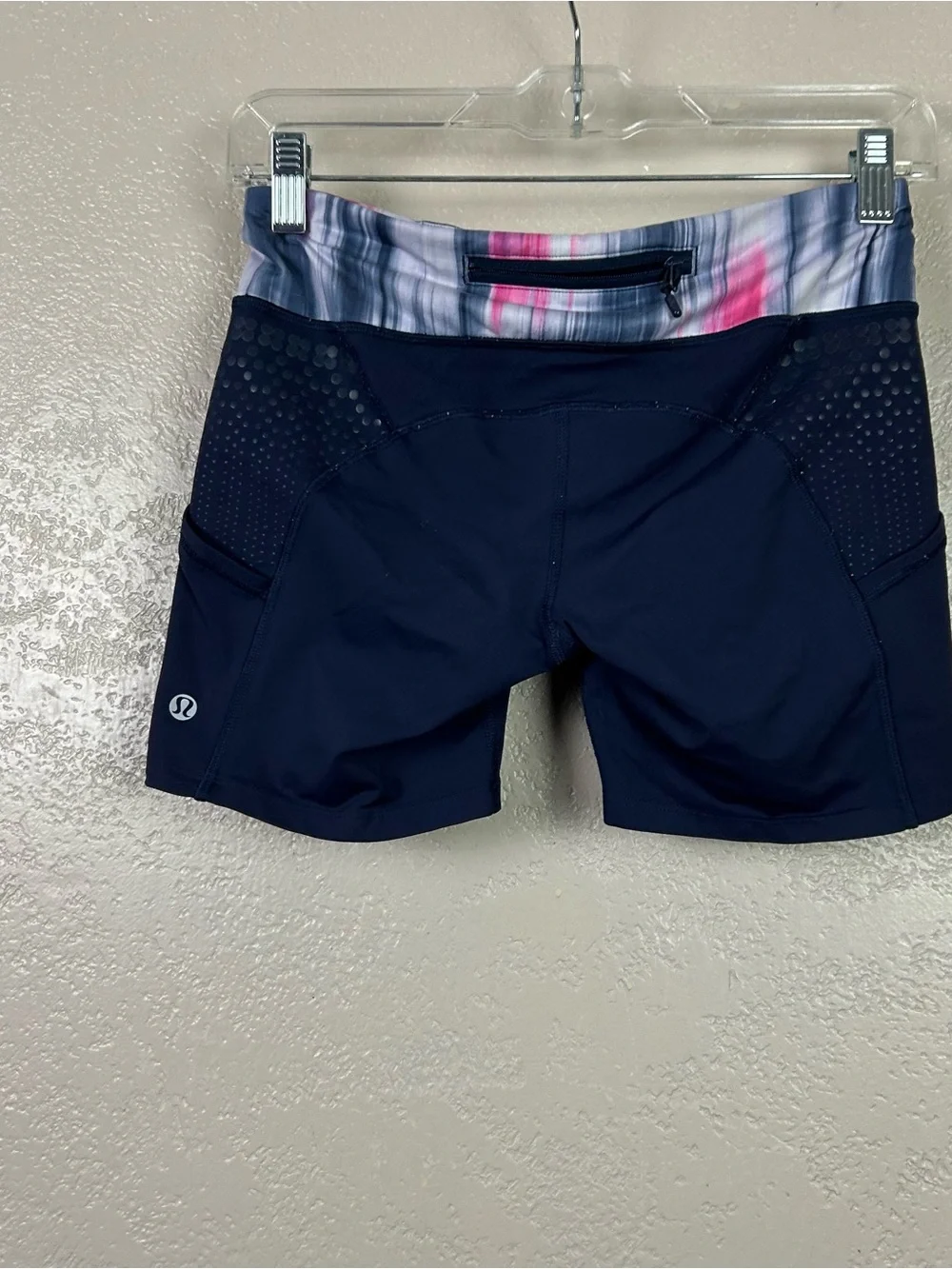 lululemon athletica Navy Shorts with Multicolor Waistband